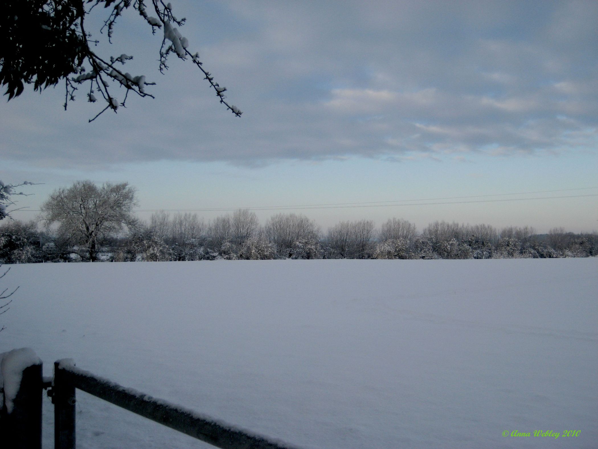 A snow covered field